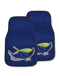 Tampa Bay Rays 2-pc Carpet Car Mat Set by   