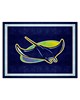 Fan Mats  LLC Tampa Bay Rays 8x10 Rug Navy