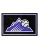 Fan Mats  LLC Colorado Rockies 4x6 Rug Black