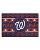 Fan Mats  LLC Washington Nationals Starter Mat Holiday Sweater Navy