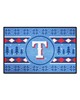 Fan Mats  LLC Texas Rangers Starter Mat Holiday Sweater Blue