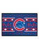 Fan Mats  LLC Chicago Cubs Starter Mat Holiday Sweater Blue