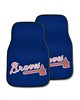 Fan Mats  LLC Atlanta Braves 2-pc Carpet Car Mat Set Navy