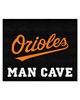 Fan Mats  LLC Baltimore Orioles Tailgater Mat Man Cave Black