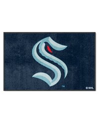 Seattle Kraken 4x6 Logo Mat Landscape by   