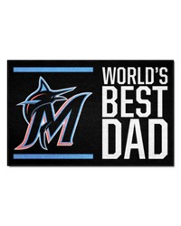 Miami Marlins Starter Mat World's Best Dad by   