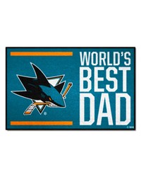 San Jose Sharks Starter Mat World's Best Dad by   