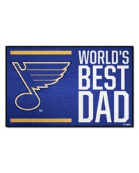 St. Louis Blues Starter Mat World's Best Dad by   