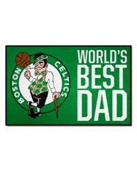 Boston Celtics Starter Mat Accent Rug  19in. x 30in. Worlds Best Dad Starter Mat Green by   