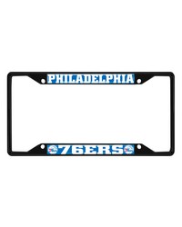 Philadelphia 76ers License Plate Frame Black by   