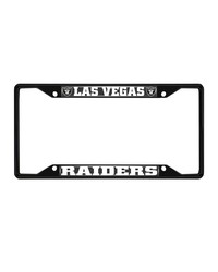 Las Vegas Raiders Metal License Plate Frame Black Finish Black by   