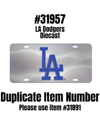 Los Angeles Dodgers Diecast License Plate by   