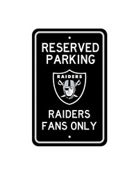 Las Vegas Raiders Team Color Reserved Parking Sign Decor 18in. X 11.5in. Lightweight Black by   