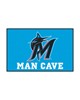 Fan Mats  LLC Miami Marlins Starter Mat Man Cave Blue