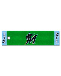 Miami Marlins Putting Green Mat by   