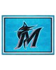 Fan Mats  LLC Miami Marlins 8x10 Rug Blue