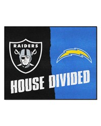 NFL House Divided  Raiders   Chargers House Divided Rug  34 in. x 42.5 in. Multi by   