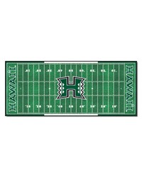 Hawaii Rainbows Football Field Runner by   