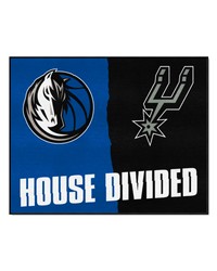 NBA House Divided Mavericks / Spurs House Divided Mat by   