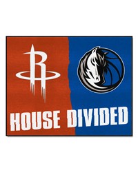 NBA House Divided Rockets / Mavericks House Divided Mat by   