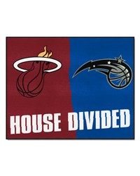 NBA House Divided Heat /  Magic House Divided Mat by   