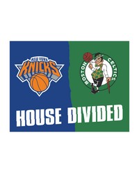 NBA House Divided Knicks / Celtics House Divided Mat by   