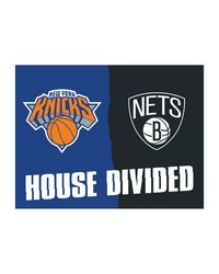 NBA House Divided Knicks /  Nets House Divided Mat by   