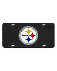 Pittsburgh Steelers Black Diecast License Plate by   