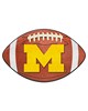 Fan Mats  LLC Michigan Wolverines Football Mat Brown