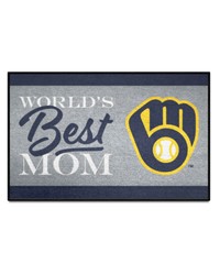 Milwaukee Brewers Starter Mat World's Best Mom by   