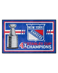 New York Rangers 4x6 Rug Dynasty by   