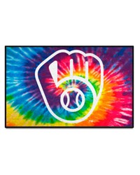 Milwaukee Brewers Starter Mat Tie Dye by   