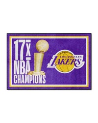 Los Angeles Lakers 4x6 Rug Dynasty by   