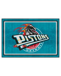 Detroit Pistons 5x8 Rug Retro by   