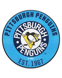 Pittsburgh Penguins Roundel Mat Retro by   