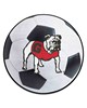 Fan Mats  LLC Georgia Bulldogs Soccer Ball Mat White