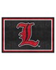 Fan Mats  LLC Louisville Cardinals 5x8 Rug Black