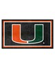 Fan Mats  LLC Miami Hurricanes 3x5 Rug Black