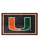 Fan Mats  LLC Miami Hurricanes 4x6 Rug Black