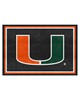 Fan Mats  LLC Miami Hurricanes 5x8 Rug Black