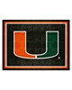 Fan Mats  LLC Miami Hurricanes 8x10 Rug Black