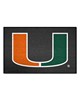 Fan Mats  LLC Miami Hurricanes Starter Mat Black