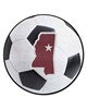 Fan Mats  LLC Mississippi State Bulldogs Soccer Ball Mat White