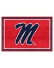 Fan Mats  LLC Ole Miss Rebels 5x8 Rug Red