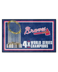 Atlanta Braves 4x6 Rug Dynasty by   