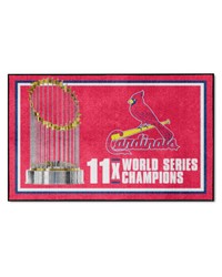 St. Louis Cardinals 4x6 Rug Dynasty by   