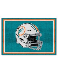 Miami Dolphins 5x8 Rug Retro by   