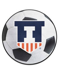 Illinois Illini Soccer Ball Mat by   