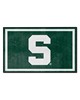 Fan Mats  LLC Michigan State Spartans 4x6 Rug Green