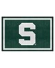 Fan Mats  LLC Michigan State Spartans 5x8 Rug Green